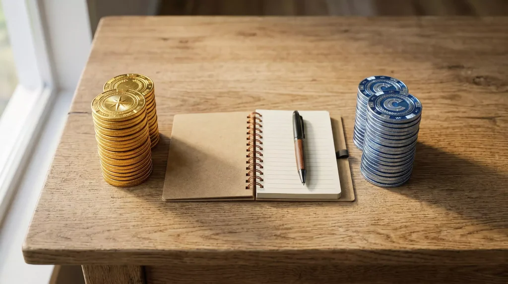 Person opening a sweepstakes casino welcome bonus gift on a laptop