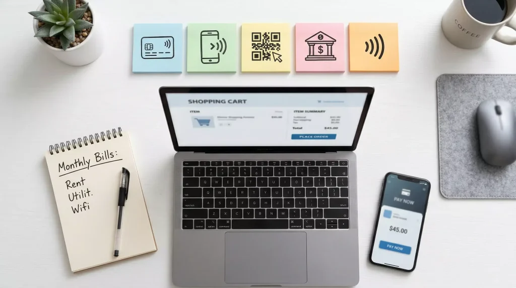 Various payment method icons for sweepstakes casino transactions